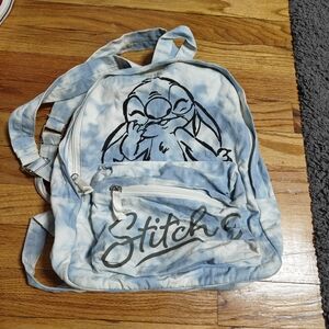Blue Tie-Dye Stitch Backpack